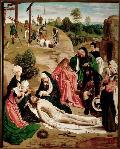Geertgen painted The Lamentation of Christ for the altarpiece of the monastery of the Knights of Saint John in Haarlem, Geertgen Tot Sint Jans